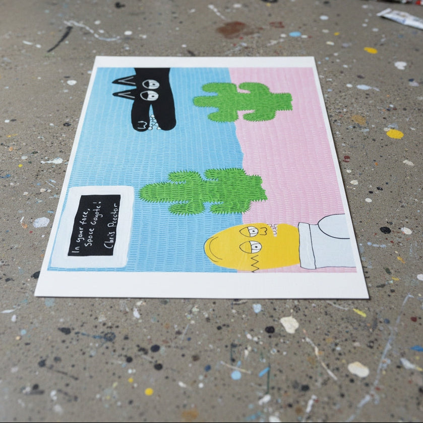 In Your Face, Space Coyote! (Limited Edition of 5) A3