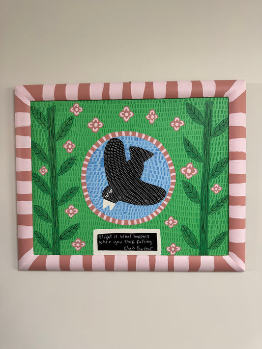 Flight Is What Happens When You Stop Falling (2026) - Original Painting