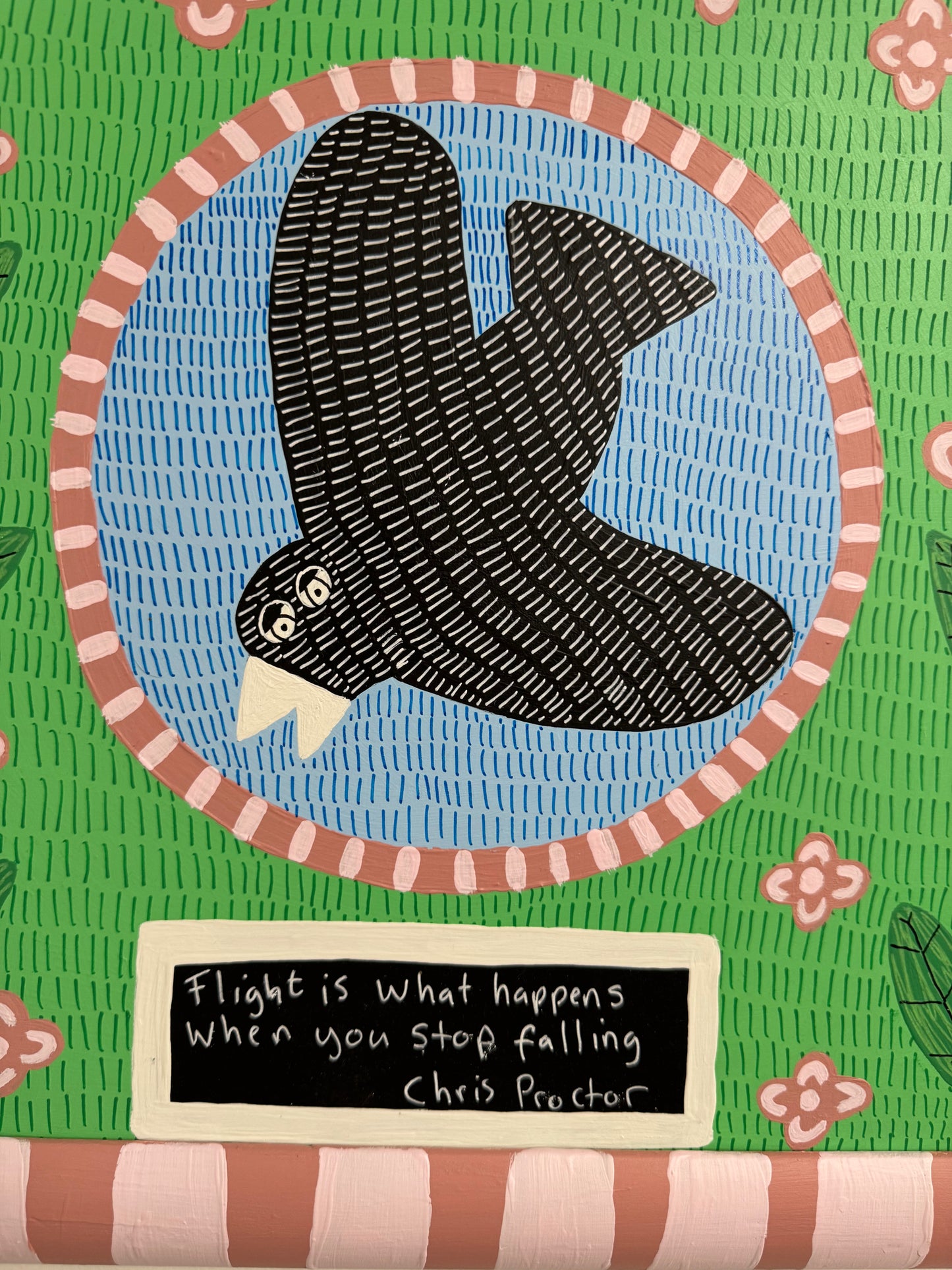 Flight Is What Happens When You Stop Falling (2026) - Original Painting