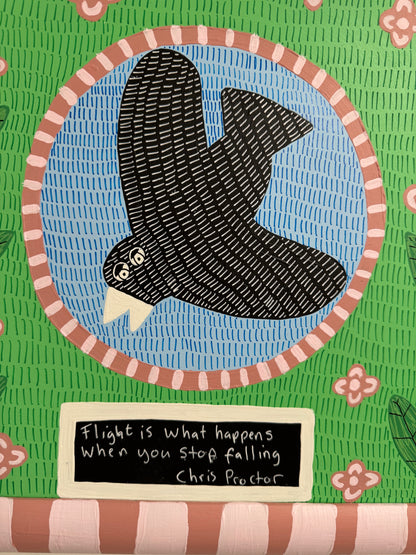 Flight Is What Happens When You Stop Falling (2026) - Original Painting