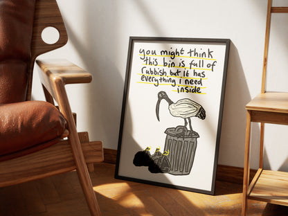 Bin Chicken - Fine Art Print