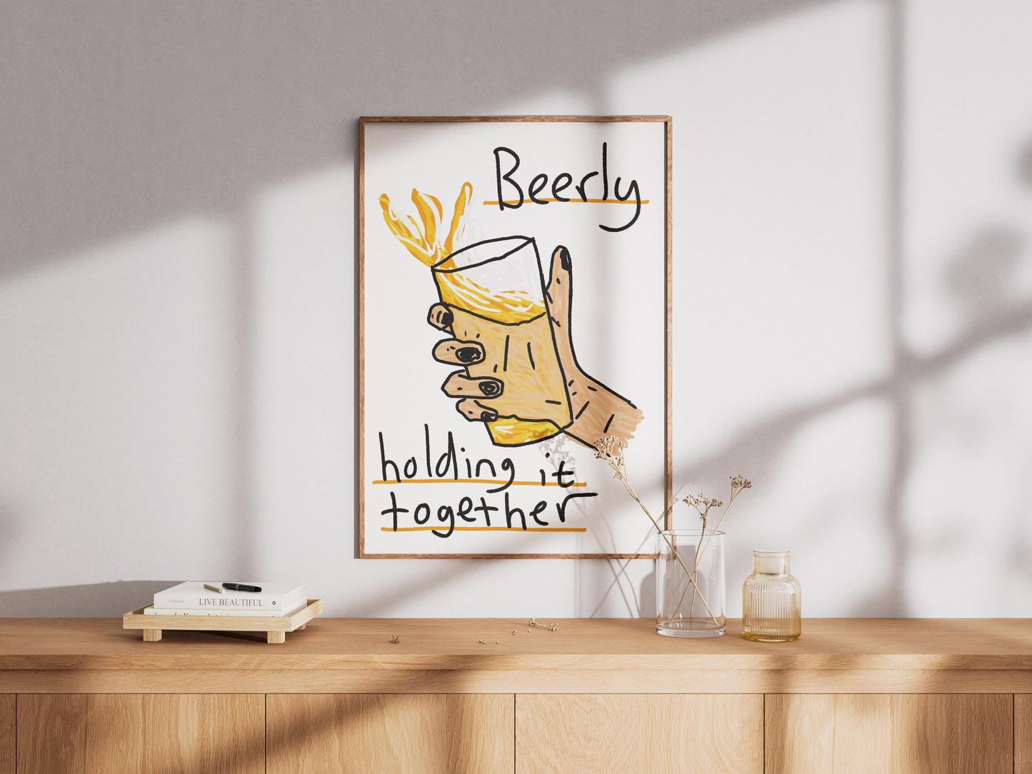 Beerly Holding It Together- Fine Art Print