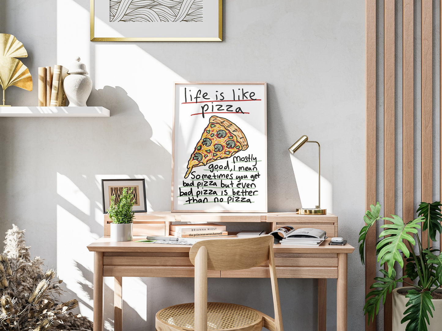 Life Is Like Pizza - Fine Art Print