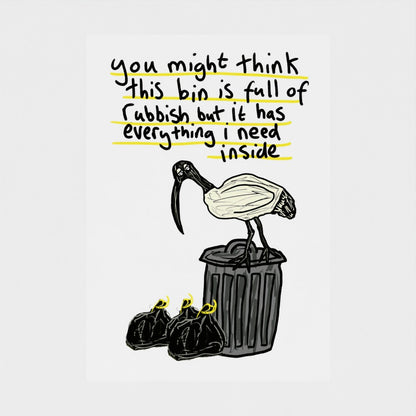 Bin Chicken - Fine Art Print