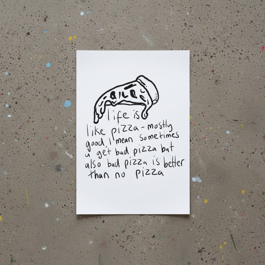 Life Is Like Pizza (Limited edition of 10) A4